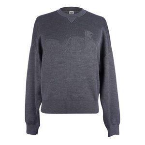 Hermes Sweater Ex-Libris Gray Cashmere and Silk  34/4